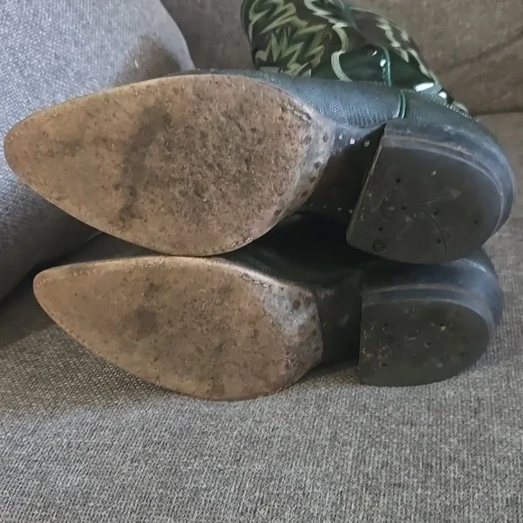 Mens Tony Lamas Vintage Green Lizard. Fits Sise 10/10.5. Cowboy Boots - Picture 6 of 9